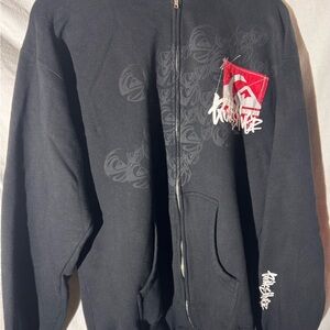 Quiksilver Black Hoodie with Subtle Graphic
